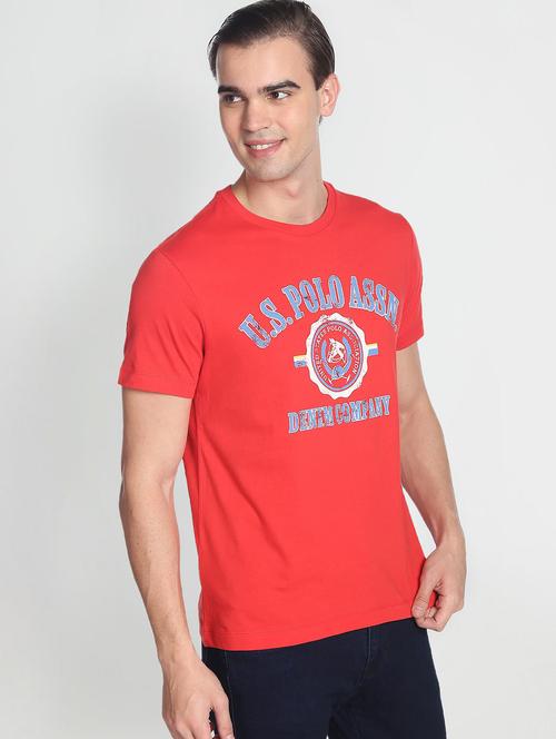 round neck printed regular t-shirt - 19712907 - Very Small Image - 1