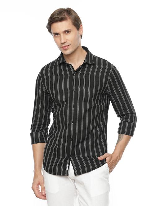 mens stripes casual shirt - 19714332 - Very Small Image - 1