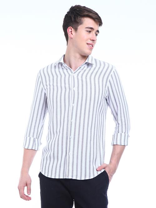 mens stripes casual shirt - 19714336 - Very Small Image - 1