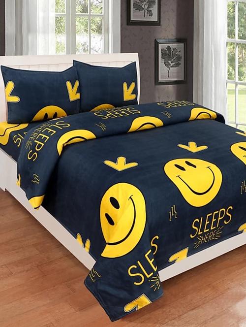 navy blue cotton bedsheet - 19716273 - Very Small Image - 1