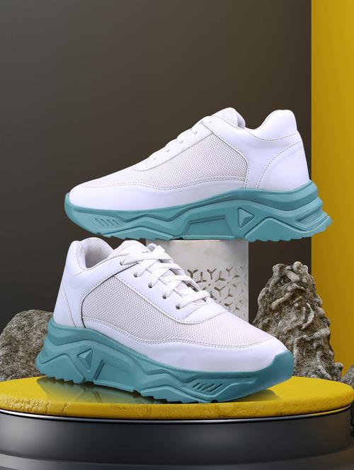 green synthetic laceup sneakers - 19719440 - Very Small Image - 1