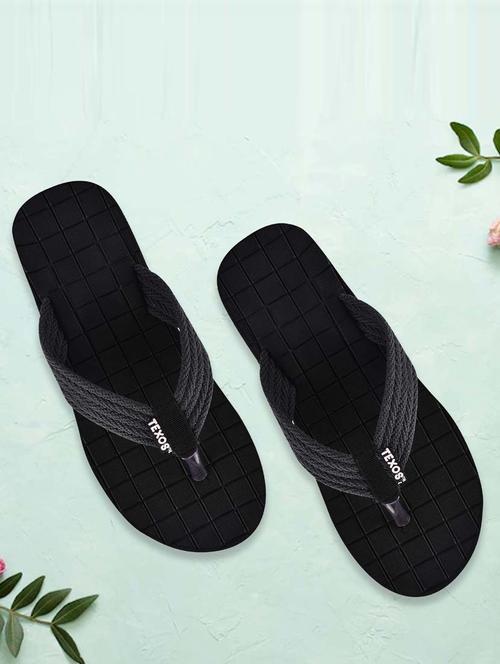 black leatherette slip on slippers - 19720535 - Very Small Image - 1