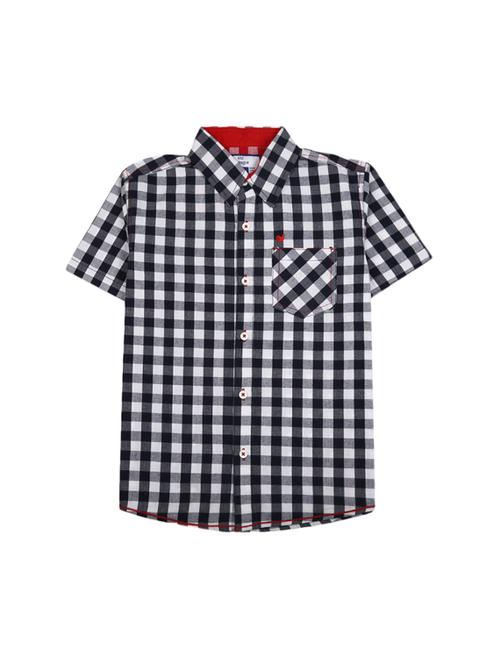 checkered print cotton blend shirt - 19720798 - Very Small Image - 1