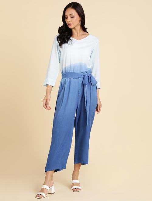 blue tie & dye romper jumpsuit - 19722084 - Very Small Image - 1