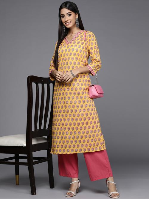 women's straight kurta - 19723468 - Very Small Image - 1