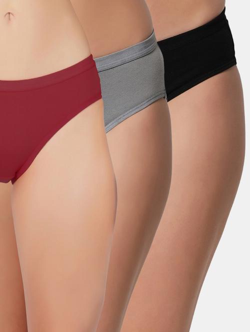 pack of 3 solid bikini panty - 19724521 - Very Small Image - 1