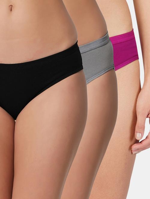 multi colore lycra bikini panty combo - 19724525 - Very Small Image - 1