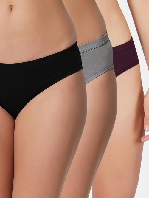 multi colore lycra bikini panty combo - 19724526 - Very Small Image - 1