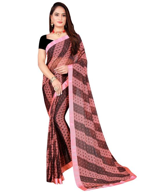 printed bordered saree - 19726465 - Very Small Image - 1