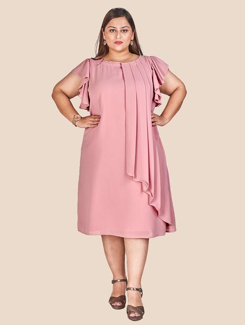 women's ruffle solid dress - 19726848 - Very Small Image - 1