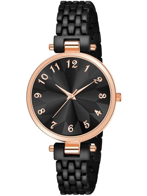 lorenz classic black analogue women's wrist watch  - 19730859 - Very Small Image - 1