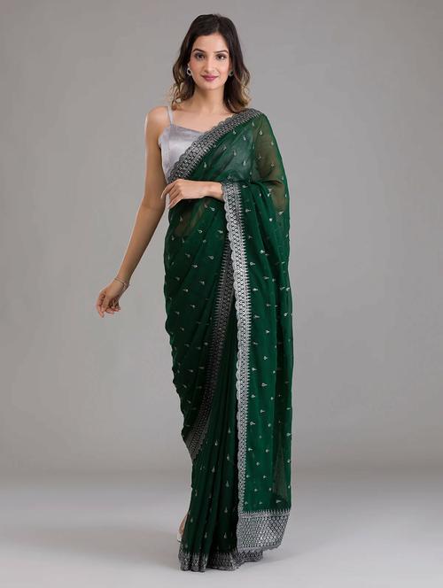 women's embellished saree with blouse - 19733681 - Very Small Image - 1