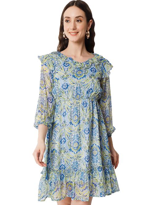 women's fit & flare floral dress - 19743049 - Very Small Image - 1