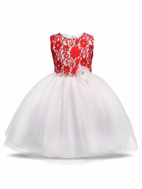 girls round neck sleeveless frock - 19743348 - Very Small Image - 1