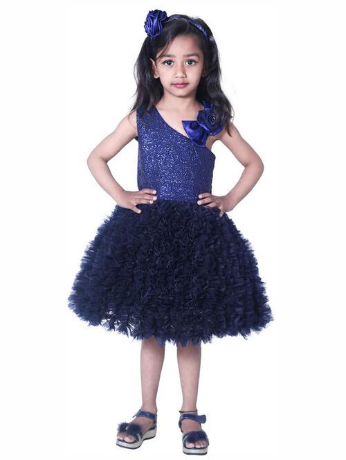 girls asymmetric neck sleeveless frock - 19743444 - Very Small Image - 1