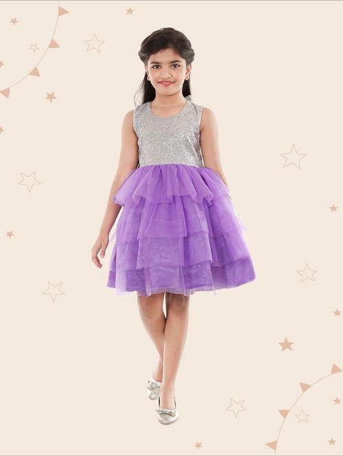 girls round neck sleeveless frock - 19743714 - Very Small Image - 1