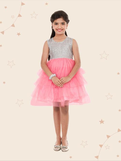 girls round neck sleeveless frock - 19743719 - Very Small Image - 1