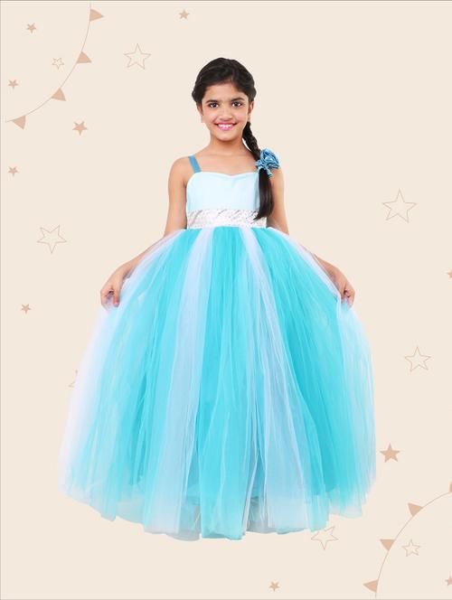 girls light blue sleeveless gown - 19743849 - Very Small Image - 1