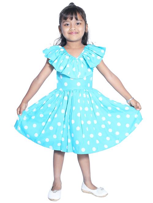 girls v neck cape sleeve frock - 19743865 - Very Small Image - 1