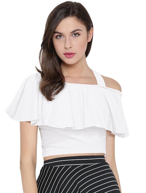 solids polyester crop top - 19745553 - Very Small Image - 1