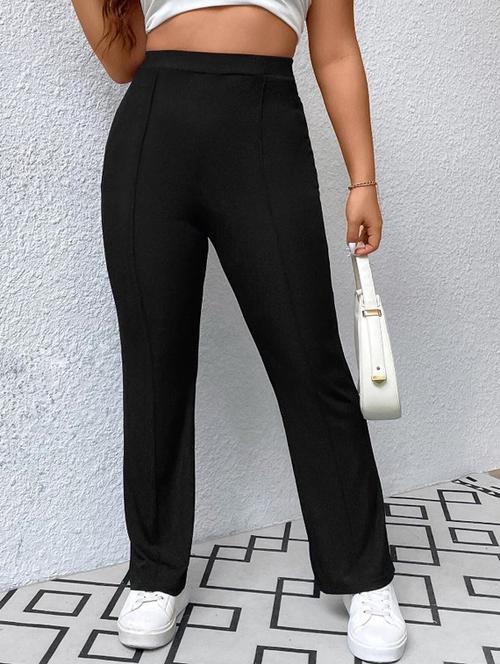 women solid  flat front trouser - 19745781 - Very Small Image - 1