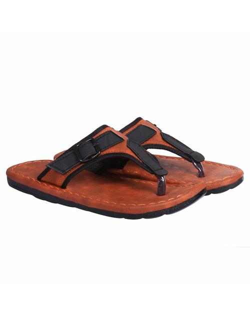 leatherette toe separator slippers - 19747541 - Very Small Image - 1