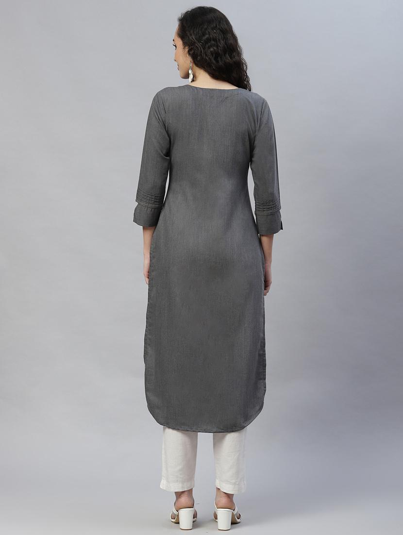 women's straight kurta - 19749025 - Zoom Image - 3