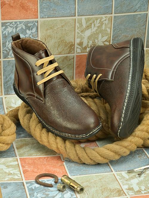 men brown lace up boots - 19749680 - Very Small Image - 1