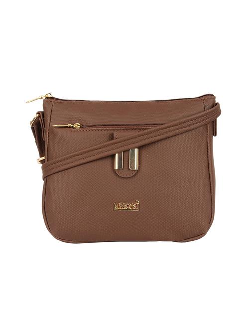 brown structured sling bag - 19750006 - Very Small Image - 1