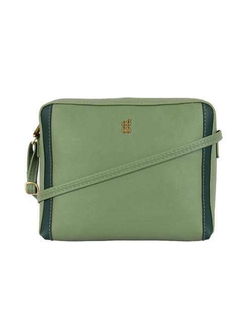green cotton polyester blend sling bag - 19751119 - Very Small Image - 1