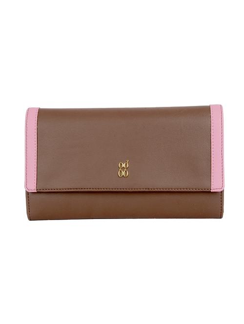 brown cotton polyester blend wallet - 19751177 - Very Small Image - 1