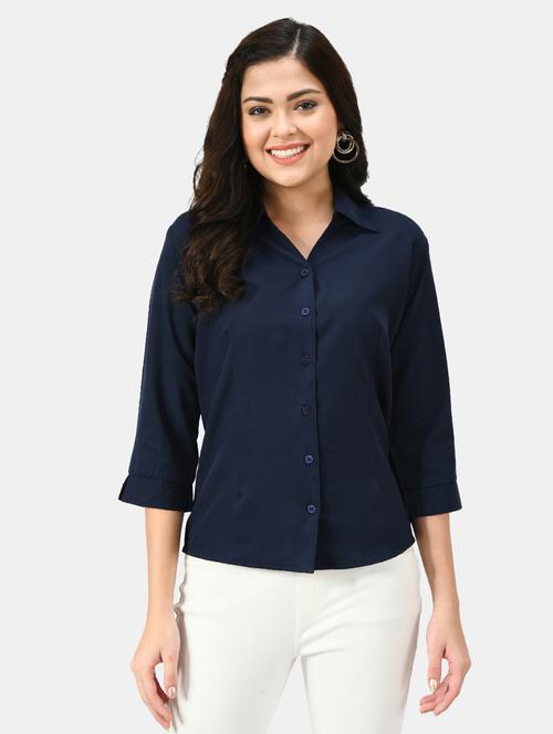 solids crepe regular shirt - 19751460 - Very Small Image - 1