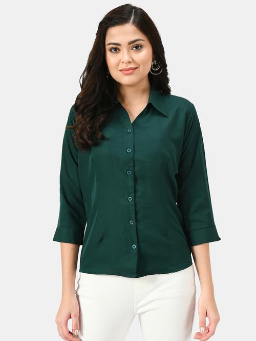 solids crepe regular shirt - 19751472 - Very Small Image - 1