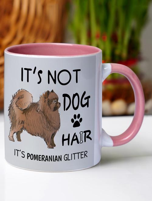 crazy corner pomeranian printed mug - 19751820 - Very Small Image - 1