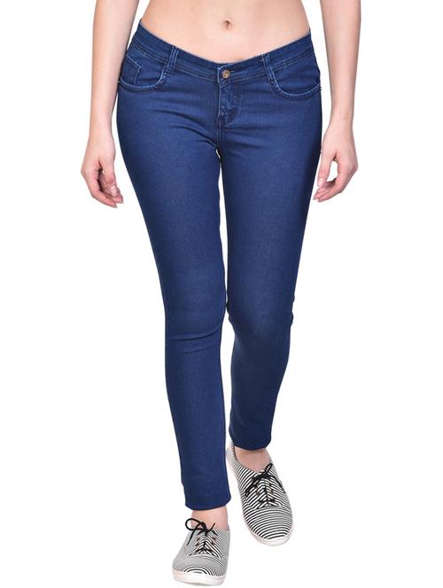 dark blue solid denim full length jean - 19752685 - Very Small Image - 1