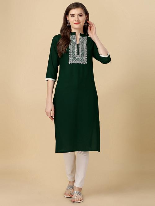 women's straight kurta - 19752730 - Very Small Image - 1