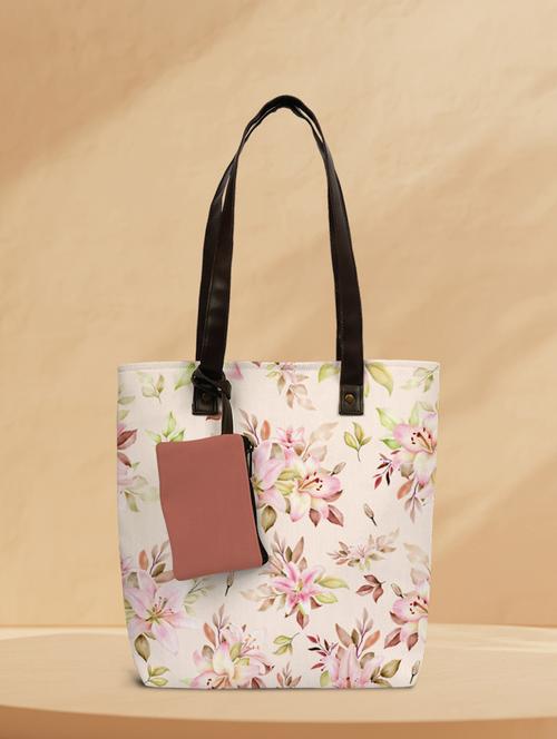 printed canvas regular tote - 19753056 - Very Small Image - 1