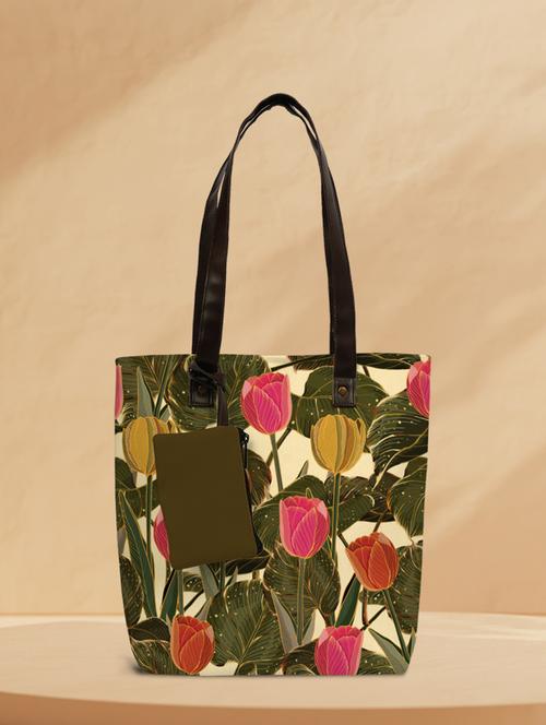 printed canvas regular tote - 19753070 - Very Small Image - 1