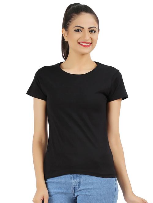 women's plain round neck t-shirt - 19753397 - Very Small Image - 1