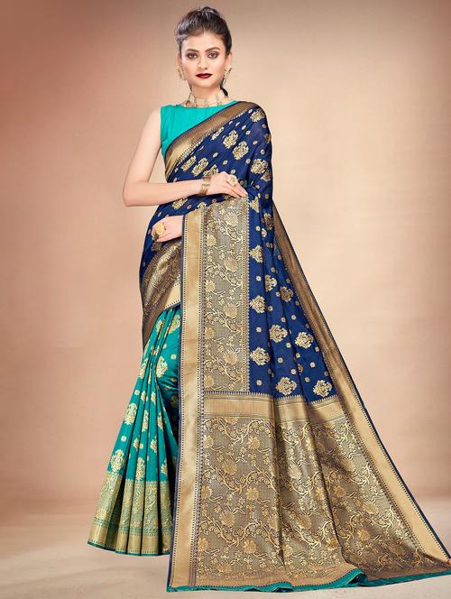 women's banarasi saree with blouse - 19756364 - Very Small Image - 1