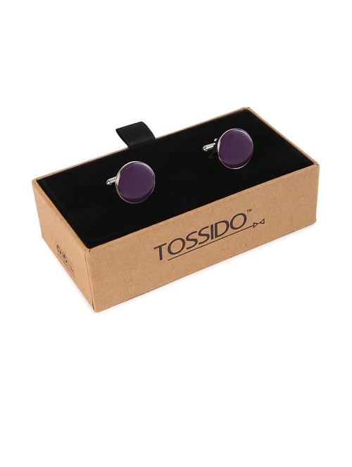 purple metal cufflink - 19761367 - Very Small Image - 1