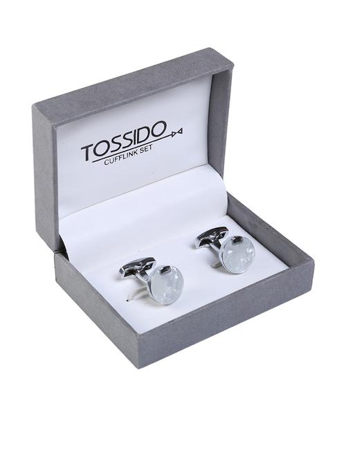 white metal cufflink - 19761443 - Very Small Image - 1