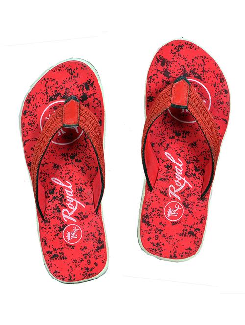 red leatherette slip on slippers - 19765292 - Very Small Image - 1