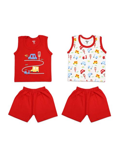 boys round neck printed twin set of 2 - 19765445 - Very Small Image - 1