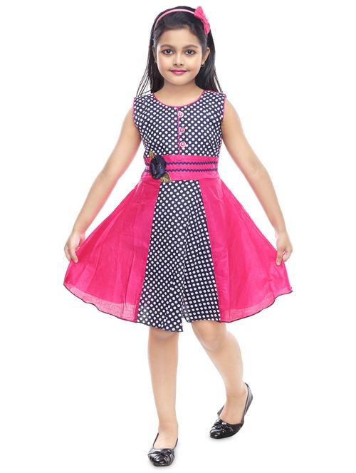 girls round neck sleeveless frock - 19765812 - Very Small Image - 1