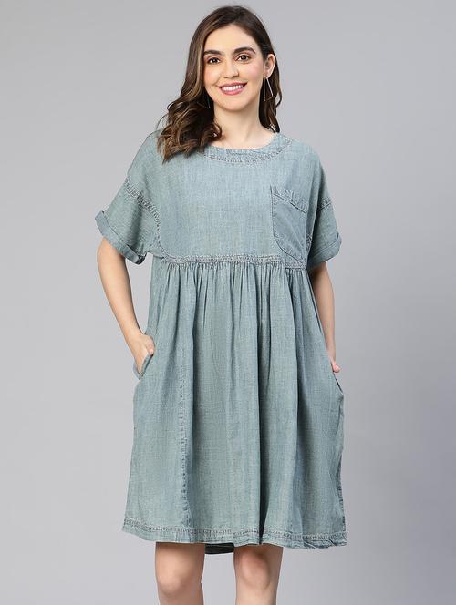 women's tiered dress solid dress - 19768231 - Very Small Image - 1