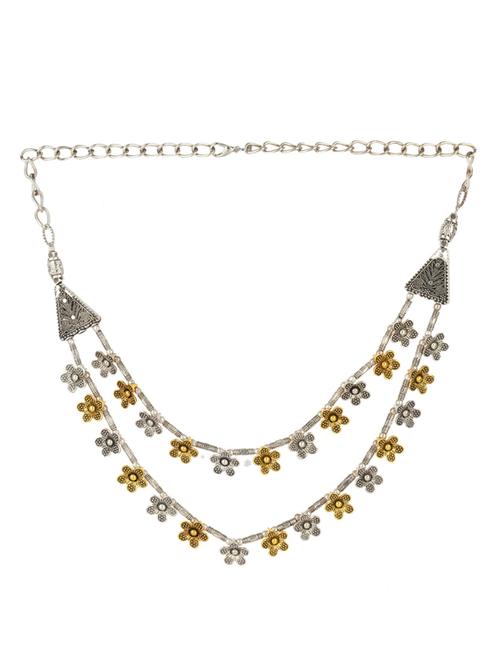 dual tone brass short necklace - 19768306 - Very Small Image - 1