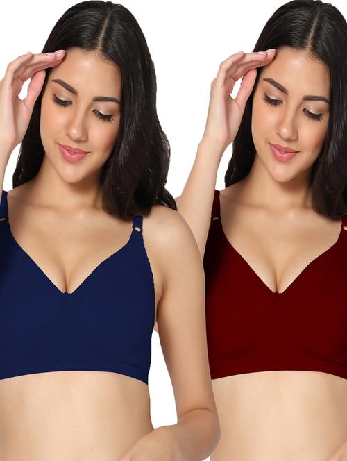 multi color cotton t-shirt bra combo - 19771762 - Very Small Image - 1