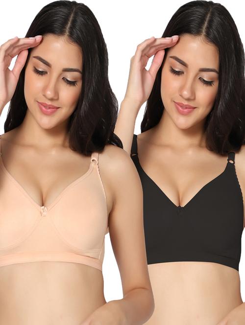 multi color cotton t-shirt bra combo - 19771786 - Very Small Image - 1