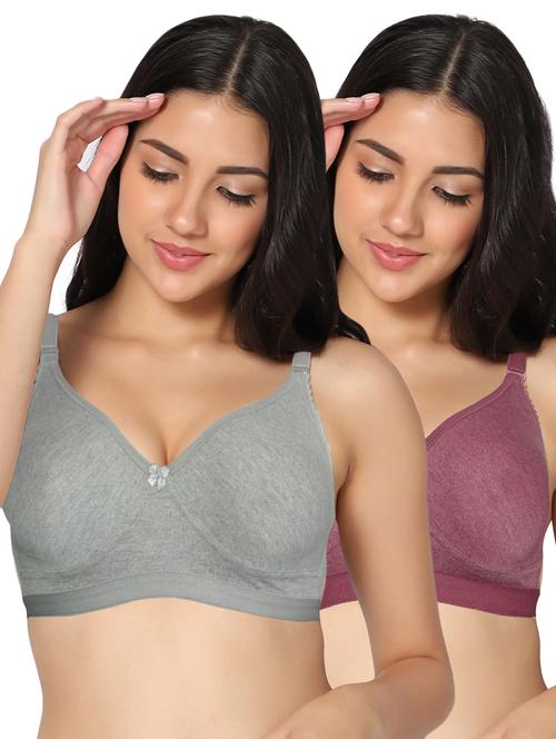 multi colored cotton tshirt bra - 19771799 - Very Small Image - 1